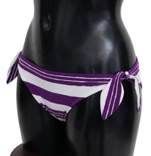 Load image into Gallery viewer, Dolce & Gabbana Chic Striped Bikini Bottom - Effortless Poolside Glamour