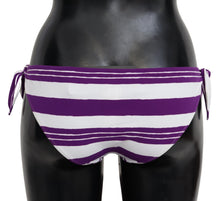 Load image into Gallery viewer, Dolce & Gabbana Chic Striped Bikini Bottom - Effortless Poolside Glamour