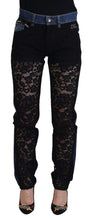 Load image into Gallery viewer, Dolce & Gabbana Elegant Floral Lace Front Denim