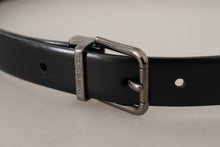 Load image into Gallery viewer, Dolce & Gabbana Sleek Black Leather Belt with Metallic Buckle
