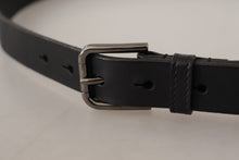 Load image into Gallery viewer, Dolce & Gabbana Elegant Black Leather Belt with Metal Buckle