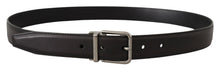 Load image into Gallery viewer, Dolce & Gabbana Elegant Black Leather Belt with Metal Buckle