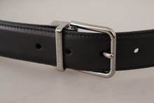Load image into Gallery viewer, Dolce & Gabbana Elegant Black Leather Belt with Metal Buckle