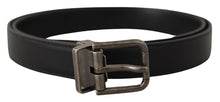 Load image into Gallery viewer, Dolce & Gabbana Elegant Black Leather Belt with Metal Buckle