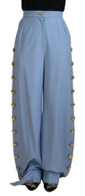 Load image into Gallery viewer, Dolce & Gabbana Elegant Light Blue Wool-Silk Blend Pants