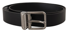 Load image into Gallery viewer, Dolce & Gabbana Elegant Black Leather Belt with Metal Buckle