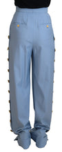 Load image into Gallery viewer, Dolce & Gabbana Elegant Light Blue Wool-Silk Blend Pants