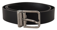 Load image into Gallery viewer, Dolce & Gabbana Elegant Black Leather Belt with Metal Buckle