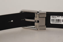 Load image into Gallery viewer, Dolce & Gabbana Elegant Black Leather Belt with Metal Buckle
