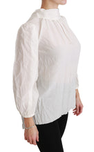 Load image into Gallery viewer, Dolce & Gabbana Elegant White Silk Turtle Neck Blouse