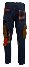 Load image into Gallery viewer, Dolce & Gabbana Chic Patchwork Cargo Denim Jeans