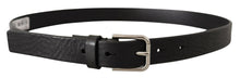 Load image into Gallery viewer, Dolce & Gabbana Elegant Black Leather Belt with Metal Buckle