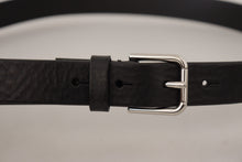 Load image into Gallery viewer, Dolce & Gabbana Elegant Black Leather Belt with Metal Buckle