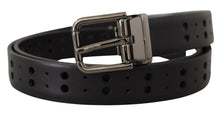 Load image into Gallery viewer, Dolce & Gabbana Elegant Black Leather Belt with Metal Buckle
