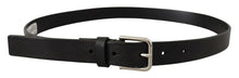Load image into Gallery viewer, Dolce & Gabbana Elegant Black Leather Belt with Metal Buckle