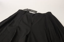 Load image into Gallery viewer, Dolce & Gabbana Black Wide Leg High Waist Women Wool Pants