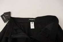 Load image into Gallery viewer, Dolce & Gabbana Black Wide Leg High Waist Women Wool Pants