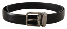 Load image into Gallery viewer, Dolce & Gabbana Elegant Black Leather Belt with Metal Buckle