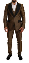 Load image into Gallery viewer, Dolce & Gabbana Elegant Yellow Patterned Three-Piece Suit