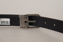 Load image into Gallery viewer, Dolce & Gabbana Elegant Black Leather Belt with Metal Buckle