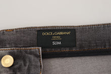 Load image into Gallery viewer, Dolce & Gabbana Elegant Gray Slim Fit Denim Jeans