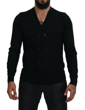Load image into Gallery viewer, Dolce & Gabbana Elegant Black Cashmere Cardigan Sweater