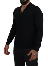 Load image into Gallery viewer, Dolce & Gabbana Elegant Black Cashmere Cardigan Sweater