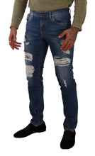 Load image into Gallery viewer, Dolce & Gabbana Elegant Distressed Slim Fit Denim Jeans