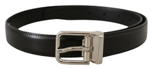 Load image into Gallery viewer, Dolce & Gabbana Sleek Black Leather Belt with Metal Buckle