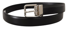 Load image into Gallery viewer, Dolce & Gabbana Sleek Black Leather Belt with Metal Buckle
