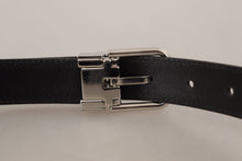 Load image into Gallery viewer, Dolce & Gabbana Sleek Black Leather Belt with Metal Buckle