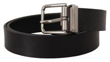 Load image into Gallery viewer, Dolce & Gabbana Elegant Black Leather Belt with Metal Buckle