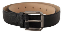 Load image into Gallery viewer, Dolce & Gabbana Elegant Black Leather Belt with Metal Buckle
