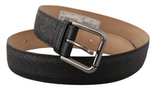 Load image into Gallery viewer, Dolce & Gabbana Elegant Black Leather Belt with Metal Buckle