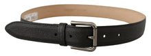 Load image into Gallery viewer, Dolce & Gabbana Elegant Black Leather Belt with Metal Buckle