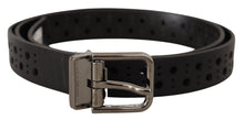 Load image into Gallery viewer, Dolce & Gabbana Elegant Black Leather Belt with Metal Buckle