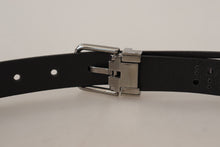 Load image into Gallery viewer, Dolce & Gabbana Elegant Black Leather Belt with Metal Buckle