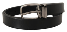 Load image into Gallery viewer, Dolce & Gabbana Elegant Black Leather Belt with Metal Buckle