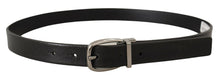 Load image into Gallery viewer, Dolce & Gabbana Elegant Black Leather Belt with Metal Buckle