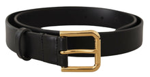 Load image into Gallery viewer, Dolce & Gabbana Elegant Leather Belt with Metal Buckle