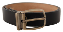 Load image into Gallery viewer, Dolce & Gabbana Elegant Black Leather Belt with Metal Buckle