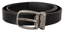 Load image into Gallery viewer, Dolce & Gabbana Elegant Black Leather Belt with Metal Buckle
