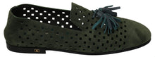 Load image into Gallery viewer, Dolce & Gabbana Elegant Green Suede Loafers for Men