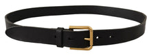 Load image into Gallery viewer, Dolce & Gabbana Sleek Black Leather Belt with Metal Buckle