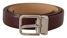 Load image into Gallery viewer, Dolce & Gabbana Elegant Leather Belt with Silver Tone Buckle