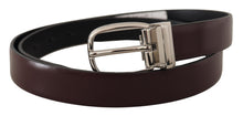 Load image into Gallery viewer, Dolce & Gabbana Elegant Leather Belt with Silver Metal Buckle