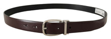 Load image into Gallery viewer, Dolce & Gabbana Elegant Leather Belt with Silver Metal Buckle