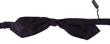 Load image into Gallery viewer, Dolce & Gabbana Elegant Blue Geometric Silk Bow Tie