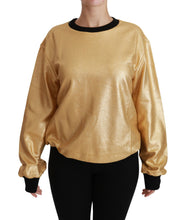 Load image into Gallery viewer, Dolce & Gabbana Elegant Gold Crew Neck Cotton Sweater
