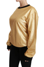 Load image into Gallery viewer, Dolce & Gabbana Elegant Gold Crew Neck Cotton Sweater